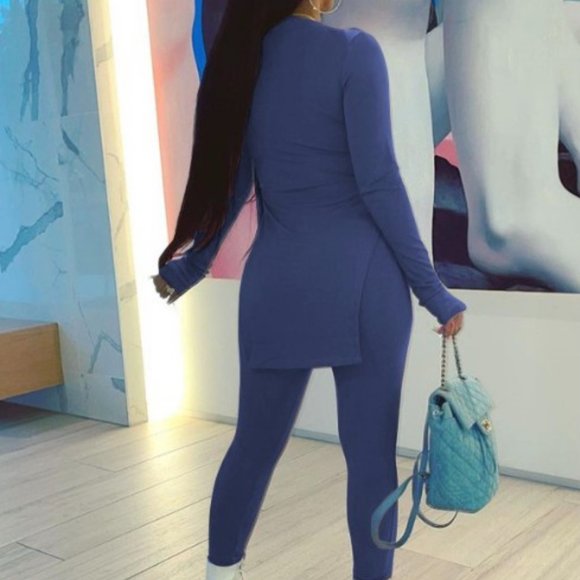 Long Shirt w/ High Waist Leggings - Picture 4 of 4